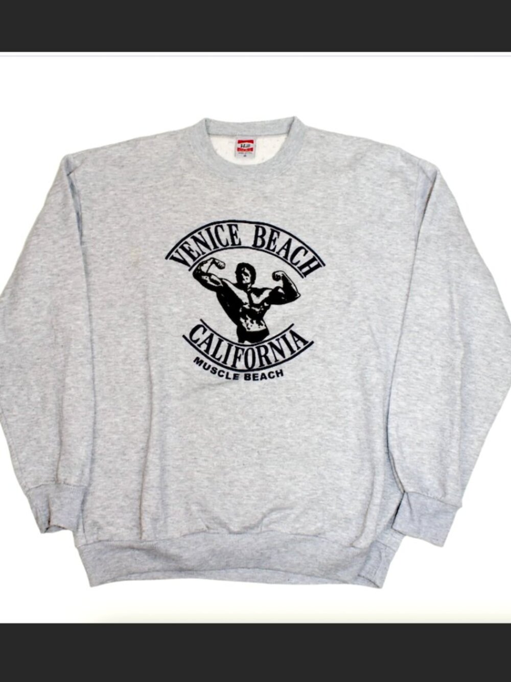 Vintage 80s Venice Beach Muscle Beach Grey Sweatshirt
